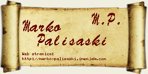 Marko Pališaški vizit kartica